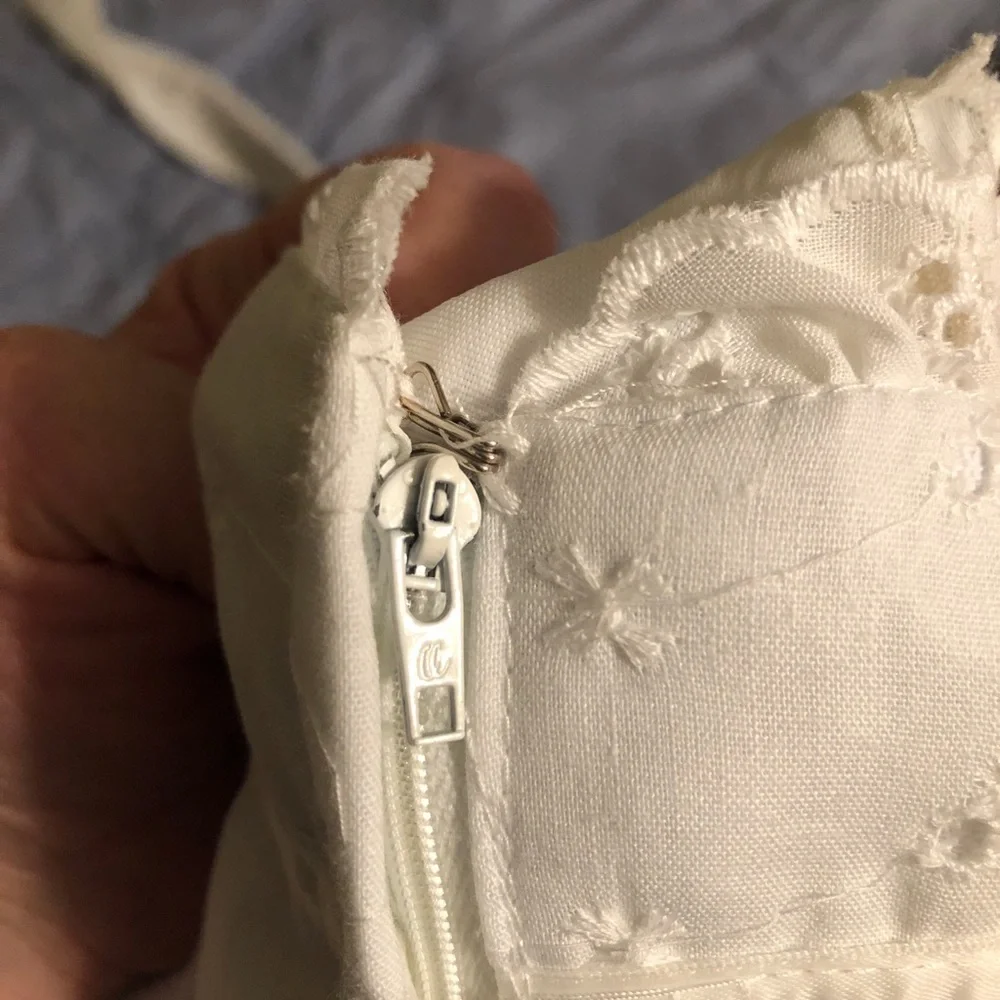 Vintage 70s zum zum gunne sax style white eyelet maxi sundress - Picture 12 of 12